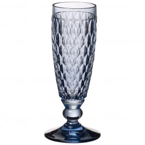 Boston coloured Champagne flute blue