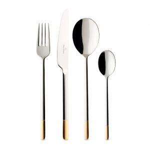 Ella partially gold plated Cutlery set 24pcs