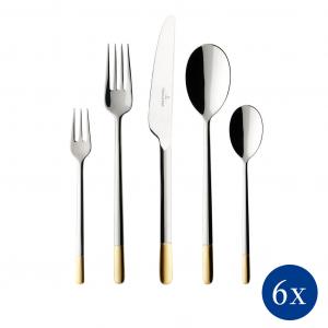 Ella partially gold plated Cutlery set 30pcs