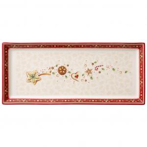 Winter Bakery Delight Cake plate rectangular