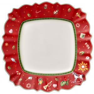 Toy's Delight Square flat plate, red