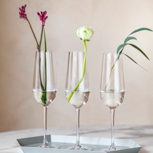 Rose Garden Champagne flute, Set 4 pcs