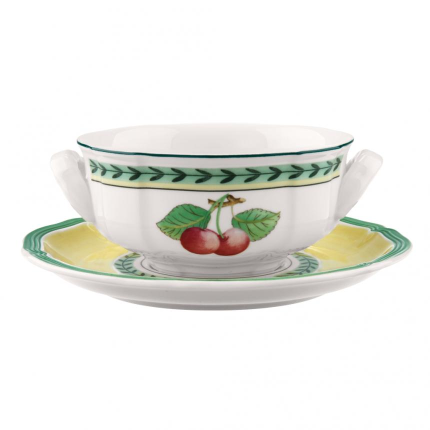 Soup cup & saucer 2pcs