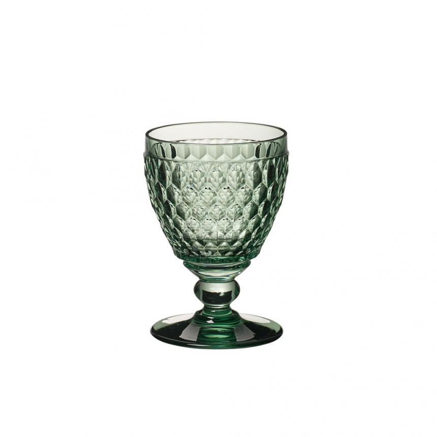 Boston coloured White wine goblet green