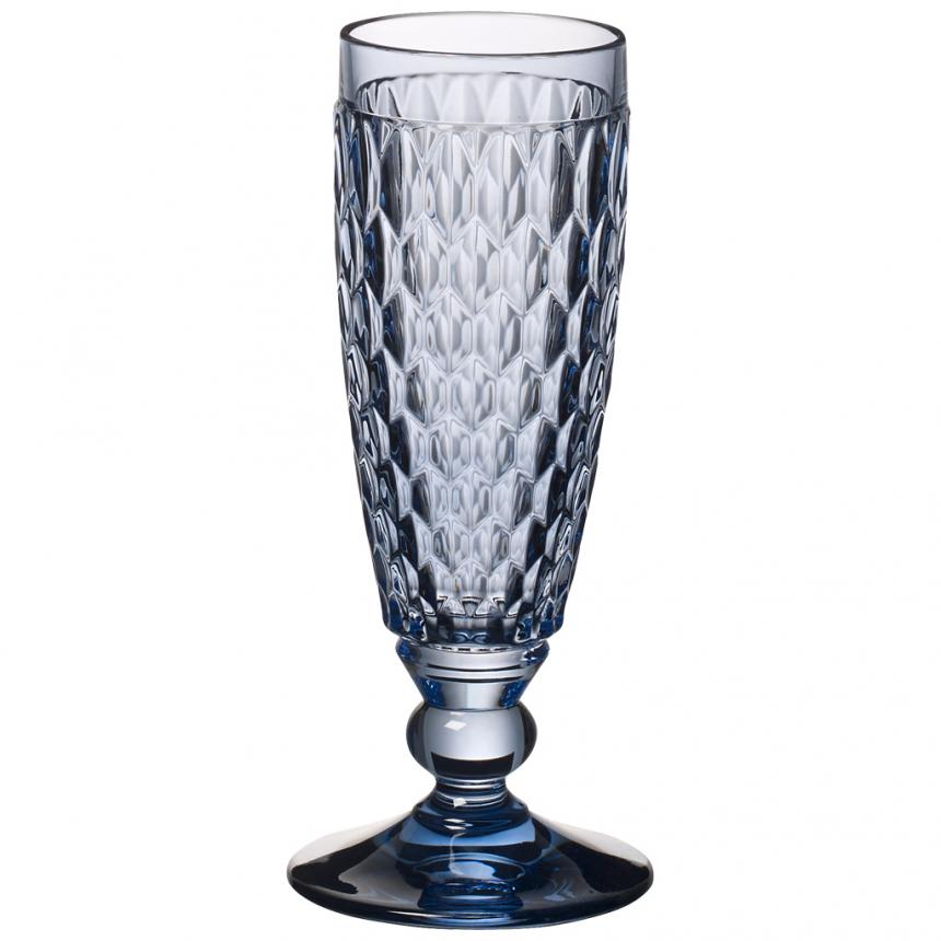 Boston coloured Champagne flute blue