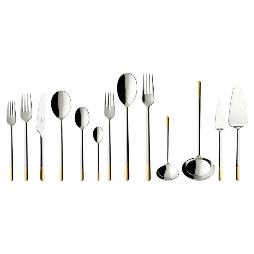 Ella partially gold plated Cutlery set 113pcs lunch