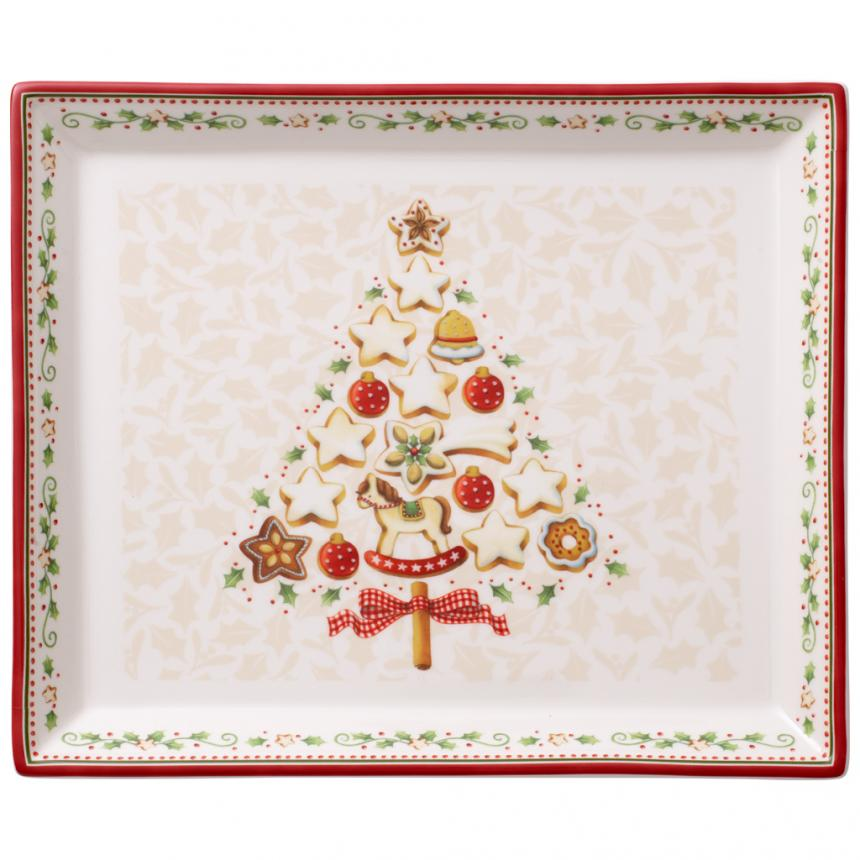 Winter Bakery Delight Rectangular cake platter small