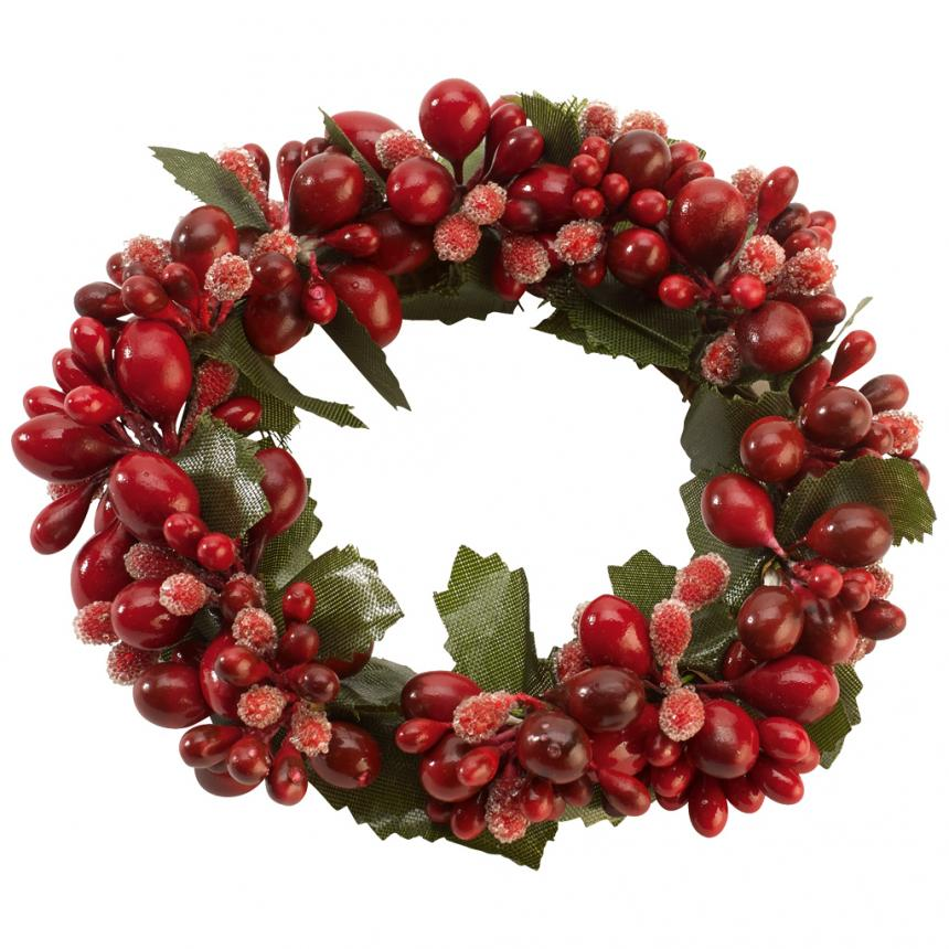 Candle ring red berries