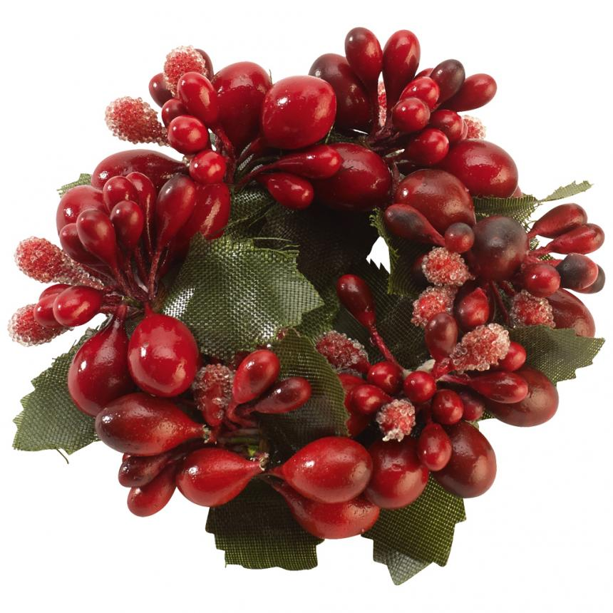 Winter Collage Accessoires Napkin ring red berries