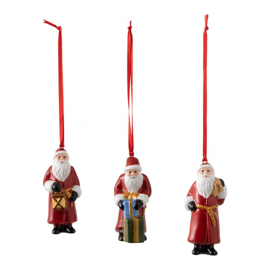 Nostalgic Ornaments Ornaments Santa Claus, set 3pcs