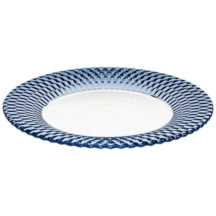 Boston coloured Buffet plate blue