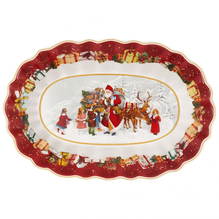 Toy's Fantasy Bowl oval large, Santa and Kids