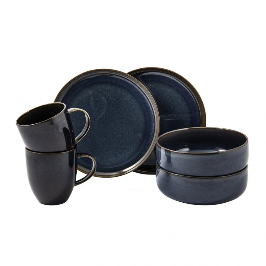 Crafted Denim Breakfast Set 6pcs